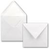 FarbenFroh by GUSTAV NEUSER 50 buste per lettere quadrate 16 x 16 cm in bianco puro (bianco) - Buste con fodera di seta bianca - Buste senza finestra e con colla umida - Per biglietti d'invito per matrimoni e compleanni