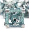 HNCCESG 7 Pezzi Dadi Metallo D&D Dadi Poliedrici Dragon Eye D20 D12 D10 D% D8 D6 D4 Set (Blu argento antico)