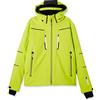 CMP Giacca da Sci In Softshell da Uomo Con Cappuccio Removibile, Verde (Acido), 56