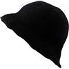 MarkMark Cappello Fedora a bombetta solido da donna invernale in lana SLB1245, Nero , L