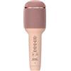 ELLENNE MICROFONO KARAOKE BLUETOOTH CON CASSA SPEAKER ALTOPARLANTE PER ADULTI - CAMBIA VOCE - DUAL WIRELESS KARAOKE - DUAL WS900 ROSA