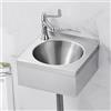 XUNFAKEJI Lavello da Cucina Lavello a Parete Piccolo Lavamani in Acciaio Inossidabile 304 Installazione Facile Lavello per Camper, Lavello Multiuso, per Locali Tecnici Cucine Bar (B-30x27x13.5cm)