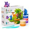 HEY CLAY Set 15 barattoli di pasta modellabile che asciuga all'aria per bambini dai 3 anni in su - Kit сreativo per attività artistiche e manuali (Animali del Bosco)