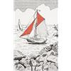 Coucke Barca a Vela Strofinaccio, Cotone, 50 x 75 cm