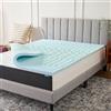 LUCID 2 Inch Zoned Gel Memory Foam Mattress Topper, Twin