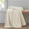 Catherine Lansfield Coperta Extra Large Raschel Velvet Touch 200 x 240 cm, Colore: Crema