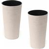 Siena Garden Eco Locon - Set di 2 pezzi, 25 cm, colore: Bianco