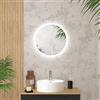 Aurlane Specchio LED IP24 reversibile, 50 x 50 cm GO ROUND LED 50