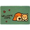 BIANCHERIAWEB Zerbino con Riccioli Vinilici Entrata Ingresso Casa Esterno Antiscivolo Curly in Varie Fantasie 40x60cm Cane Gatto Verde