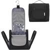 Narwey Borsa da Toilette da Appendere Beauty Case Borsa da Bagno da Viaggio Toilette Accessori Borse Toilette Organizer Uomo Donna (Nero)