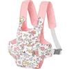 GAGAKU Portabottiglie per Bambole con Spalline Regolabili per Bambini, Rosa (Fiore di Pesca)