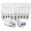ULTRALED SET DI 10 LAMPADINE LED - ULTRALED - E27 G45-7W EQUIVALENTI A 45W DELLA LAMPADINA ALOGENA - 3000K LUCE CALDA - 525 LUMEN