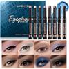 Beauty Searcher Set di 8 penne per ombretto, luccicante e neutro, colore marrone metallico, color crema Crayon, resistente all'acqua e a lunga durata, illuminante per gli occhi, matita colorata (C)