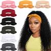Fascia retrò turbante, fasce per capelli boho wire extra lunghe, sciarpa per capelli cablata a forma multipla, fascia floreale, fasce per la testa larghe - Italia