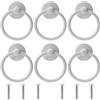 NAKUPENDA 6Pcs Maniglie per Mobili Antichi Pomelli ad Anello Retrò Cassetto Tirare Maniglia Anello di Tiro per Armadi da Cucina, Armadi, Guardaroba, Cassetti (Bianco)