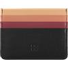 DuDu Porta carte di credito colorato in pelle Nappa 6 tasche DUDU Nero rosa