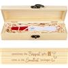 CHGCRAFT Scatola di legno per test di gravidanza Scatola Ricordi Test Gravidanza Incisione Regalo Annuncio con Nastro di Raphia per Marito Genitori 20×5×3cm