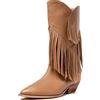 L37 HANDMADE SHOES Super Freak, Stivali Western Donna, Marrone Chiaro, 36 EU