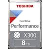 Toshiba X300 8TB High Performance Internal Hard Drive 3.5'' SATA. 7200rpm, 256mb buffer, 3 Yr warranty (HDWR480UZSVA)