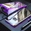 Colala Cover Samsung Galaxy S8,Magnetica Custodia[Cornice Metallica][Doppio Vetro Temperato] Adsorbimento Magnetico 360 Gradi Full Body Trasparente Vetro Temperato,per Samsung Galaxy S8 Cassa - Viola