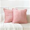 Homefeelzydys Fodere per cuscini 45 x 45 cm Set di 2 fodere per cuscini decorativi Boho, decorazioni per la casa in fattoria, federe testurizzate patchwork in velluto a coste morbide per divano camera da letto