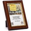 3-B BARI RUSTICO Cornice per foto - marrone scuro/oro - 9x13 cm cornice in legno di pino con vetro acrilico