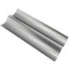 ETiME Stampo per Baguette, Stampo per Pane Francese con Rivestimento Antiaderente, Teglia per Baguette Forno, Inox e Perforati per 2 Baguette (Argento)