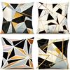 Artscope Federe per Cuscini, Moderna Copricuscini Decorativi in Velluto con Motivo 45x45 cm Fodera per Cuscino, Set di 4 Federa per Soggiorno Sedia Divano (Bianco e Nero Geometrico)