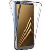 COPHONE Custodia per Samsung Galaxy A8 2018 360°Full Body Cover Trasparente Silicone Case Molle di TPU Trasparente Sottile Protezione per Galaxy A8 2018