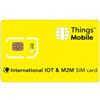 Things Mobile SIM Card INTERNAZIONALE IOT & M2M Things Mobile con copertura globale e rete multi-operatore GSM/2G/3G/4G LTE, senza costi fissi, senza scadenza e tariffe competitive, con 10 € di credito incluso