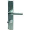 Alpertec Tanja II 40364110PO - Maniglia per porta in alluminio anodizzato per porte del bagno, 78 mm, con serratura di blocco, per porte del bagno