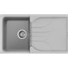 Elleci LME40079 Lavello 1 vasca con gocciolatoio Reversibile Sopratop 86 x 50 cm finitura Granitek Metal Aluminium 79 Ego 400