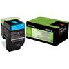LEXMARK Toner Lexmark 80C20C0 802C Ciano