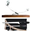 Nerthus FIH 1212 set supporto prosciutto basculante testa girevole coltello prosciutto affilatore e custodia per tagliare prosciutto
