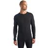 Icebreaker - Top Everyday da Uomo 175 di Peso Medio - Maglia a Manica Lunga con Girocollo - Strato Base in 100% Lana Merino - Black, XL