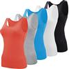 BQTQ 5 Pezzi Canottiera Donna Base Canottiere Canotta Top Casual Canottiera per Donna e Ragazze, Nero, Bianco, Grigio, Rosa, Beige, M