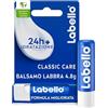 Labello Classic Care Balsamo Labbra 4.8 g, Burrocacao labbra classico fondente sulle labbra, Lip balm con burro di karité idratante fino a 24 ore, Senza oli minerali e paraffine