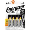 Energizer Batterie Alcaline Power AA Pile Stilo - Confezione Da 8 Pezzi