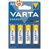 Varta Batterie Alcaline Energy AA Pile Stilo - Confezione Da 4 Pezzi