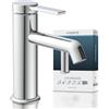 SCHÜTTE LOS ANGELES 33100, rubinetto da bagno con scarico, rubinetto da bagno, miscelatore monocomando per bagno con tappo di scarico pop-up, miscelatore per lavabo, cromato