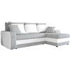 Mirjan24 Kristofer Lux, divano angolare con funzione letto, due cassettiere, colori a scelta, funzione letto