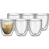 WMF Kult - Set di 6 bicchieri da cappuccino a doppia parete, 250 ml, effetto fluttuante, calici termici, bicchieri da tè resistenti al calore, bicchieri da caffè