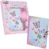 KreativeKraft Diario Segreto Bambina - Set Diario e Penna Fluffy, Idee Regalo Bambina Ragazza (Rosa Farfalla)