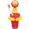 Jauhmui Portaspazzolino per bambini con tazza, supporto per spazzolino da denti per bambini con tazza, porta spazzolino da denti a forma di animale con ventosa, porta spazzolino da denti a fumetti, porta