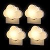 Wetry Luce Notturna Neonati da Presa Automatico 4 Pezzi Lampada Nuvola Decorazioni Camera da Letto Ragazza Regalo Neonato Maschio