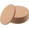 RUNFENG 8 Pezzi Sottobicchiere in Legno di Sughero 3 mm di Spessore,10 cm Sottobicchieri Rotondi Antiscivolo Resistenti al Calore Lavabili per Adatto a Casa Ufficio Bar Bevande Bicchieri Tazze (Girare)