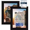 CABBEL confezione doppia (set di 2) cornice per foto 10x15 cm, nera, robusta cornice in legno MDF, plexiglass