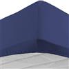 Passion Lenzuolo 100% cotone sotto con angoli elasticizzati, matrimoniale una piazza e mezza o singolo materasso di altezza 25cm (Singolo 90x200+25/30, Blu)