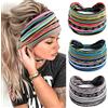 Spydge 3 pezzi Larghe Fasce Elastiche per Capelli 5.5in Larghezza Boho Larga Fascia Capelli Elasticizzate Fasce Larghe per Donna per la Corsa le Feste Sportive e la Vita Quotidiana