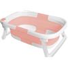 HUOLE Vaschetta bagnetto-robusto PP & TPE | neonato pieghevole cuscino da bagno | ergonomico & salvaspazio | vasca da bagno bambini, bagnetto neonati-63 * 43 * 20 cm-rosa